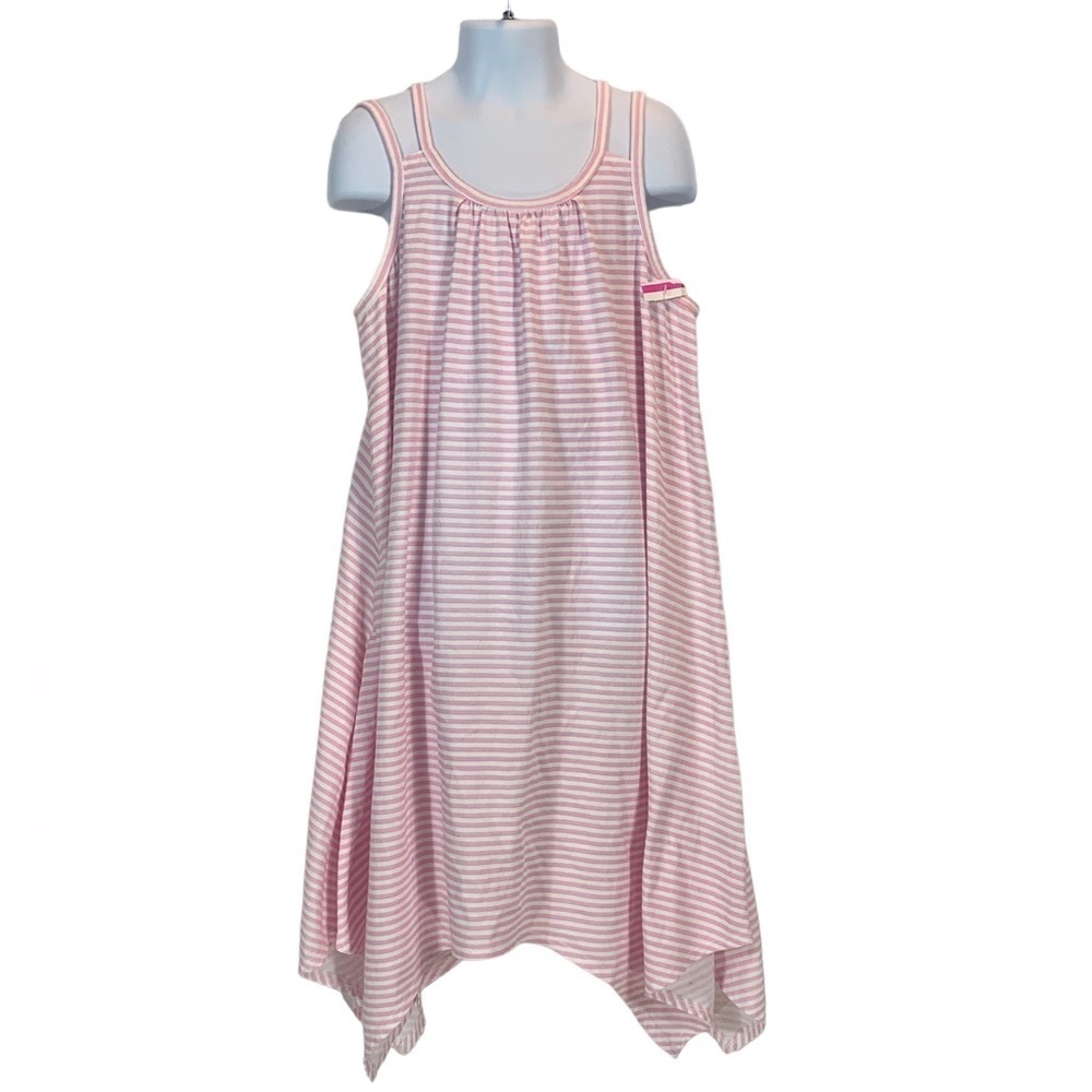 Melrose and Market Girls Handkerchief Hem Halter Dress - Pink - size Med (8-10)